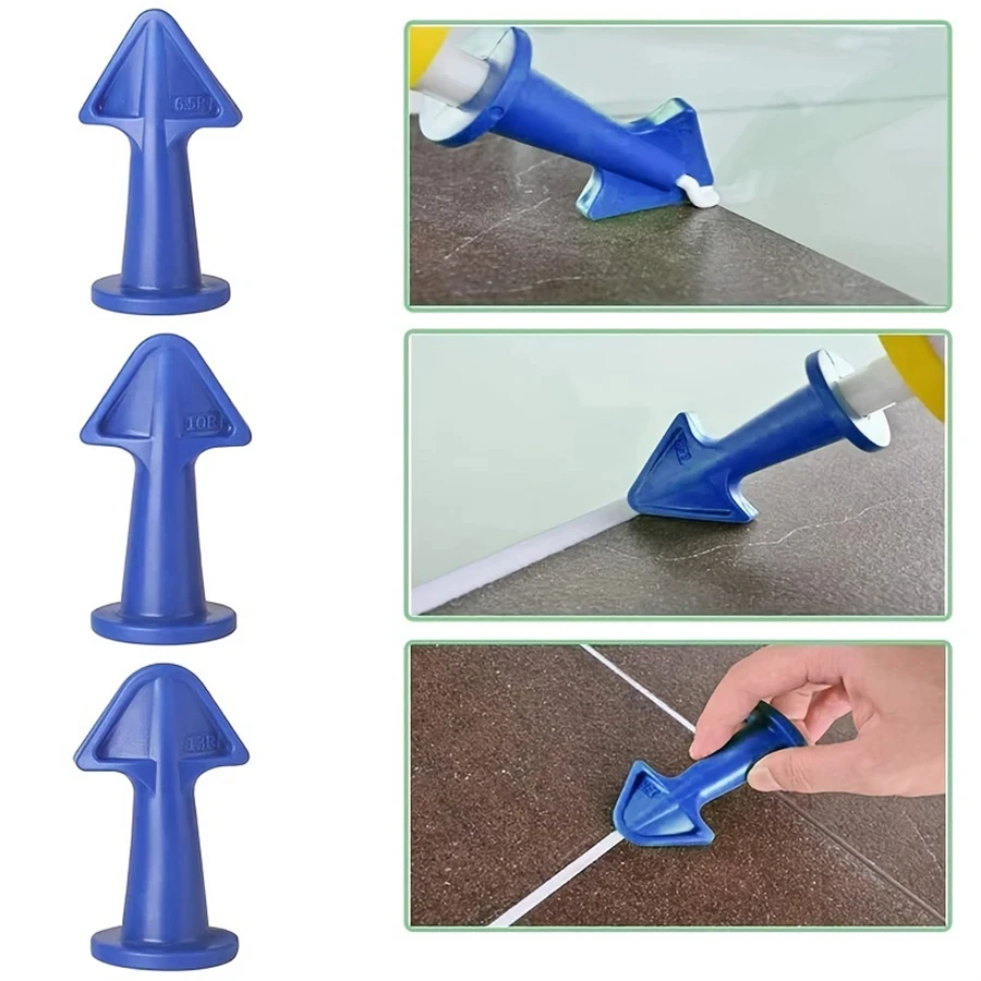 สีเขียวยิงกาวชุดเครื่องมือ 3PCS ซิลิโคน Applicators หัวฉีด,พลาสติก Caulk Finishing เครื่องมือสําหรับห้องครัว,ห้องน้ํา,หน้าต่าง