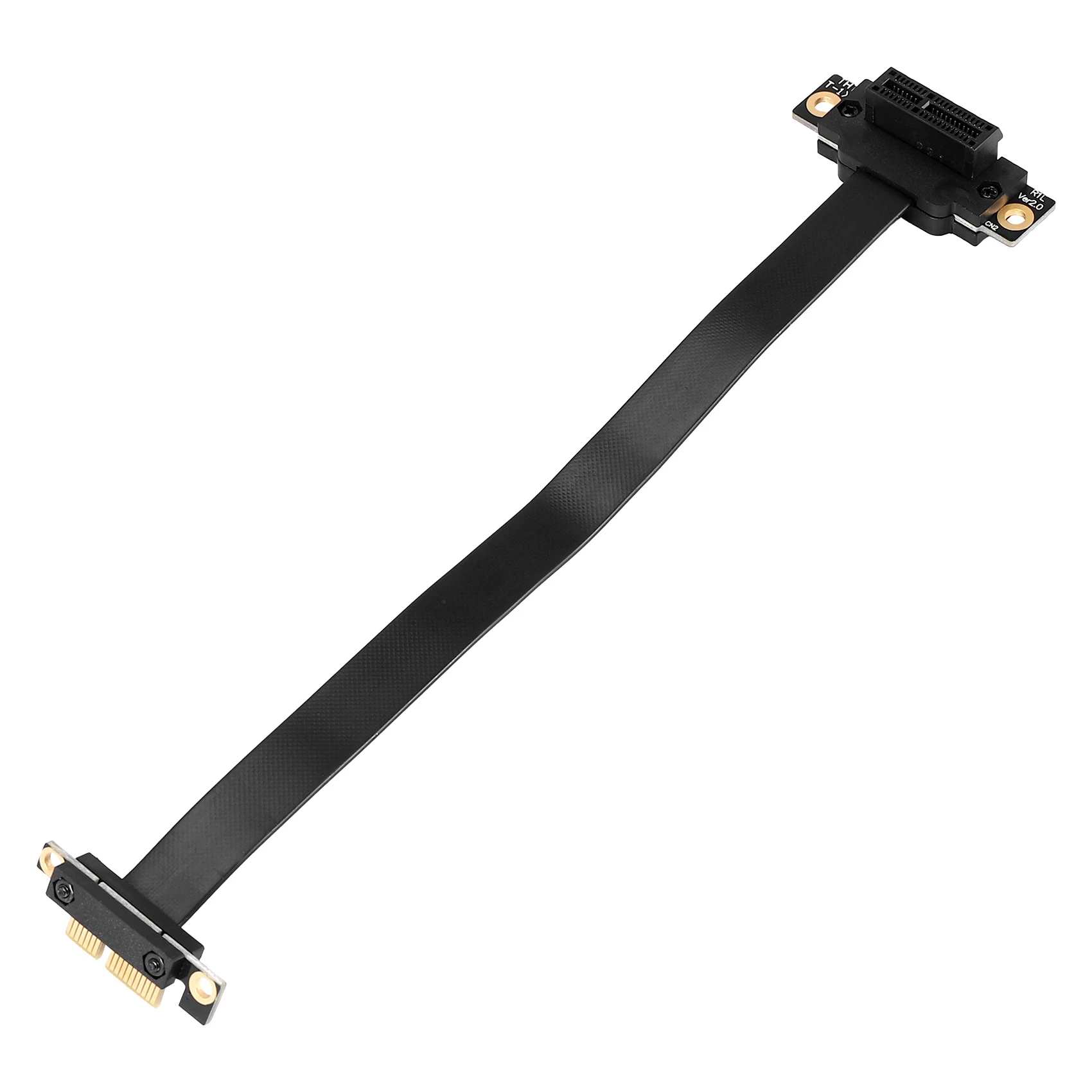 BABQ PCIE X1 Riser สาย Dual 90 องศามุมขวา PCIe 3.0 X1 ถึง X1 สาย 8Gbps PCI Express 1X Riser การ์ด 20 ซม.