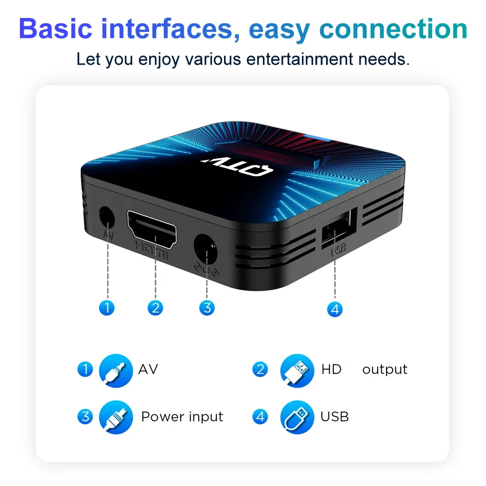 VONTAR QTV Q1 TV Box Android 10 Allwinner H313 with 2GB 16GB Support 4K H.265 Wifi TV Dongle Media Player Set Top Box 1GB 8GB