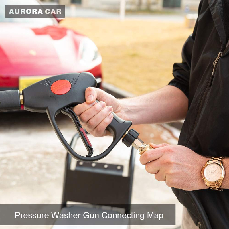 Tool Daily Pressure Washer Adapter Set Quick Connect Fittings M22 15mm or 14mm to 3/8 Plug for Pressure Washer Hose 5000 PSI