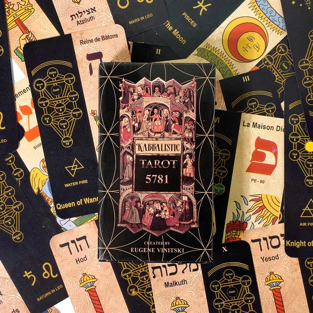 Kabbalistic Tarot Deck 5781 by Eugene Vinitiski Mystical Kabbalah Inspired Oracle Cards Divination and Spiritual Insight Deck