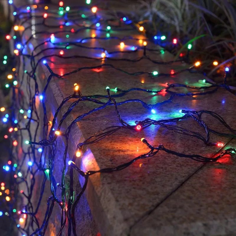 Lampki solarne LED, zasilane energią słoneczną, świąteczne lampki zewnętrzne, wodoodporne, gwiaździste lampki choinkowe, lampki dekoracyjne na festiwale i imprezy.