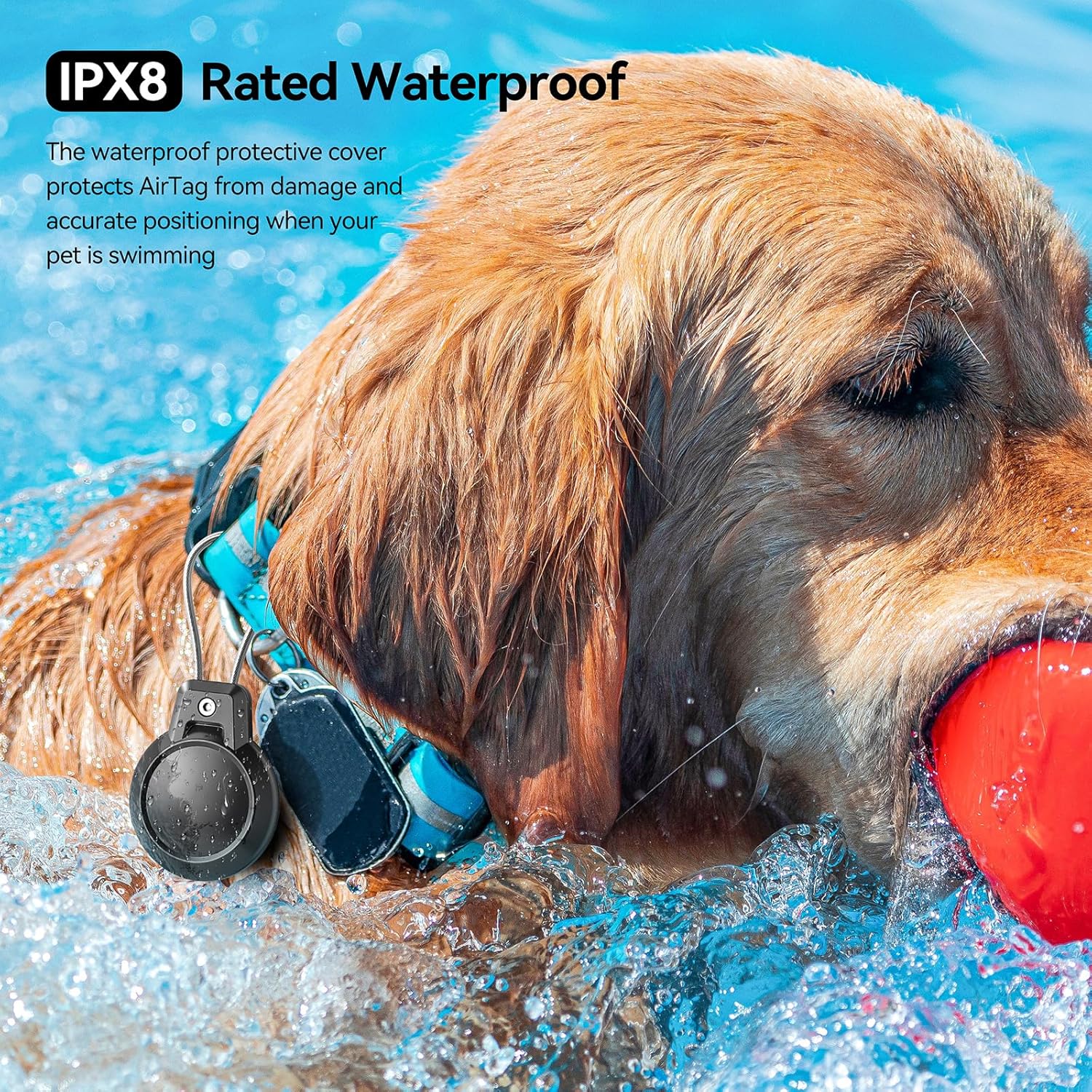 Airtag Holder for Apple Airtag Case with Wire Cable Waterproof Airtags Keychain Protective Cover for Luggage Backpack Key Pet