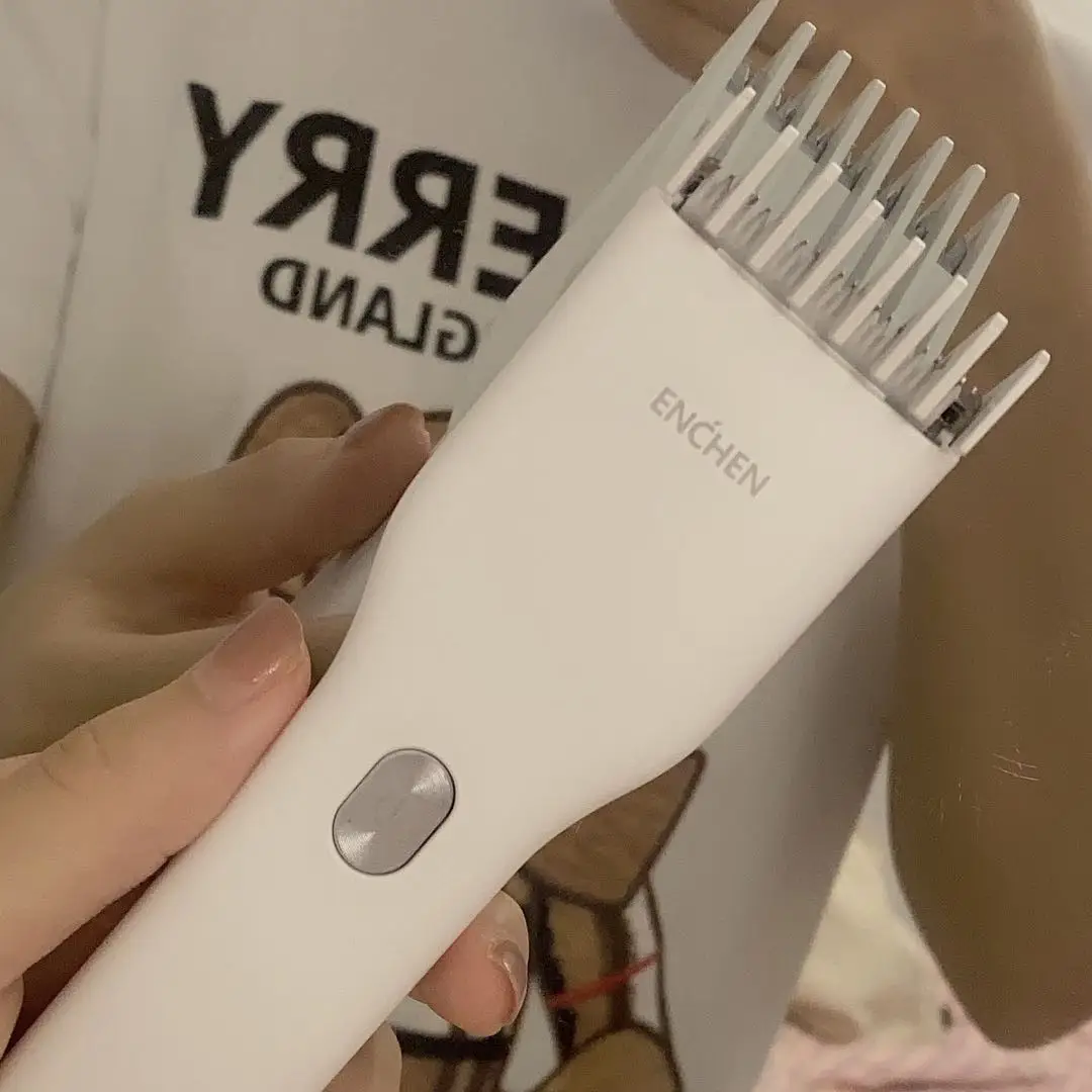 Enchen Boost ที่ตัดขนไฟฟ้าไร้สายสำหรับมืออาชีพ, เครื่องตัดผมเซรามิกชาร์จไวชนิด C สำหรับผู้ชายและผู้ใหญ่