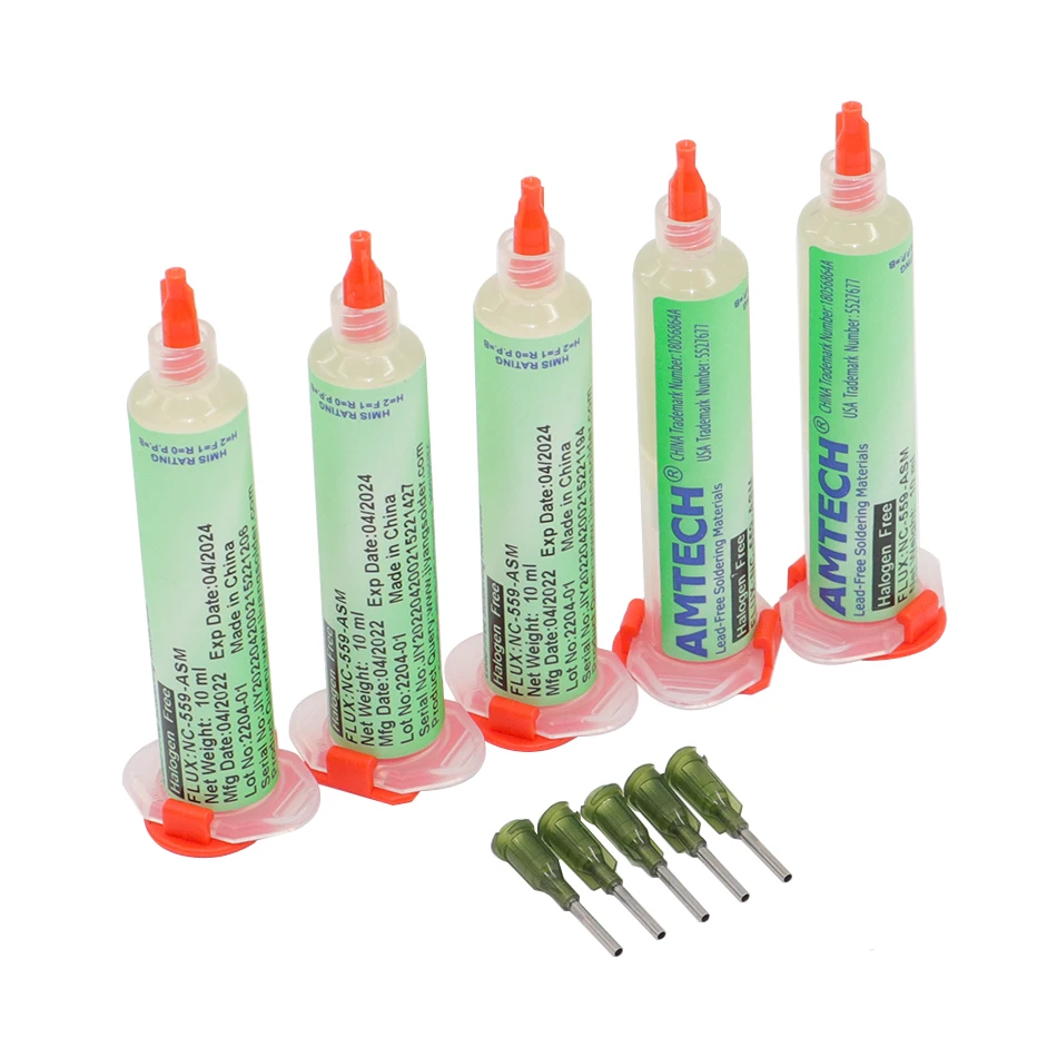 100% AMTECH NC-559-ASM Thông Lượng 10 Vệ Sinh-Miễn Phí Thấp Khói BGA Bộ Hàn Thường Được Sử Dụng Năm 559 Từ Thông Gửi tăng Áp