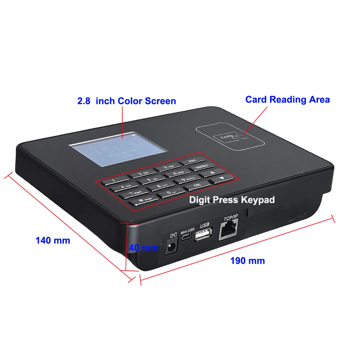 WiFi proximidad RFID IC tarjeta NFC máquina de tiempo de asistencia sistema de reloj de tarjeta inteligente asistencia de comprobador de empleados con opción de batería
