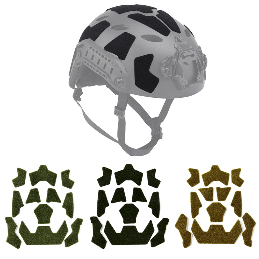 11 pçs capacete rápido adesivo mágico airsoft capacete remendos gancho e laço pegajoso para acessórios de capacete tático rápido