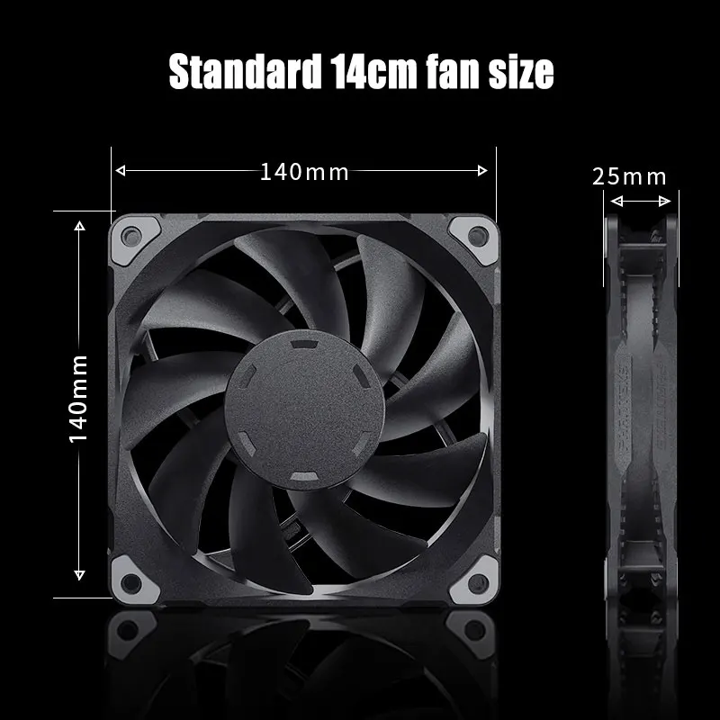 Tản Nhiệt PHANTEKS PH-F140/F120M25 Quạt 140/120Mm 4 PWM Lưu Lượng Gió Cao Im Lặng Quạt CPU 400-2000 Vòng/phút Cascadable FDB Mang Quạt
