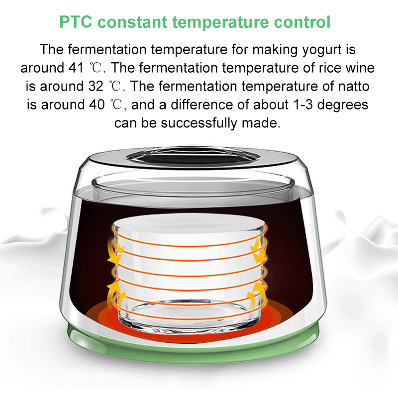 DMWD 미니 전기 요구르트 제조기 자동 Leben 효소 발효기 요구르트 세라믹 용기 컵 낫토 막걸리 발효 기계