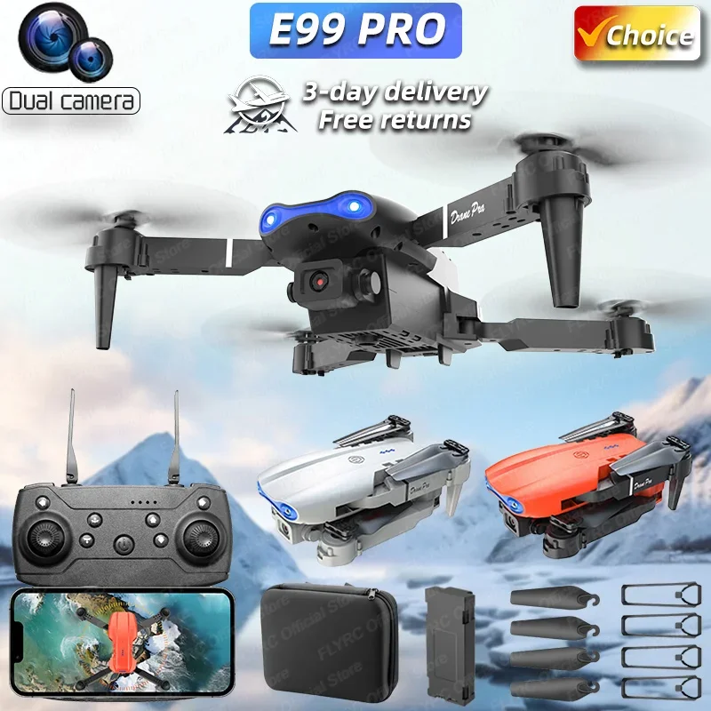 Mini E99Pro Składany Helikopter RC 5G WiFi FPV 4K Podwójny Kamera HD Dron z Utrzymywaniem Wysokości Szerokokątny Profesjonalny