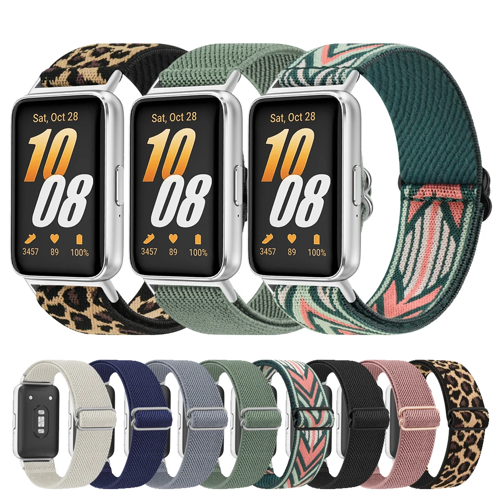 Эластичный нейлоновый ремешок для Samsung Galaxy Fit 3, спортивный ремешок для часов для Samsung Galaxy Fit 3, регулируемый браслет