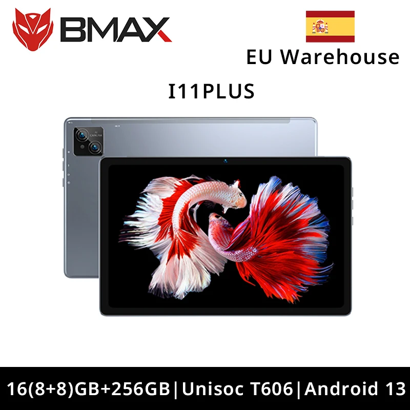 BMAX MaxPad I11Plus 10,4 Zoll 16 GB (8 GB RAM + 8 GB Erweiterung) 256 GB ROM Octa Core T606 Soc Android 13 Dual Wifi 4G Lte Tablet SIM