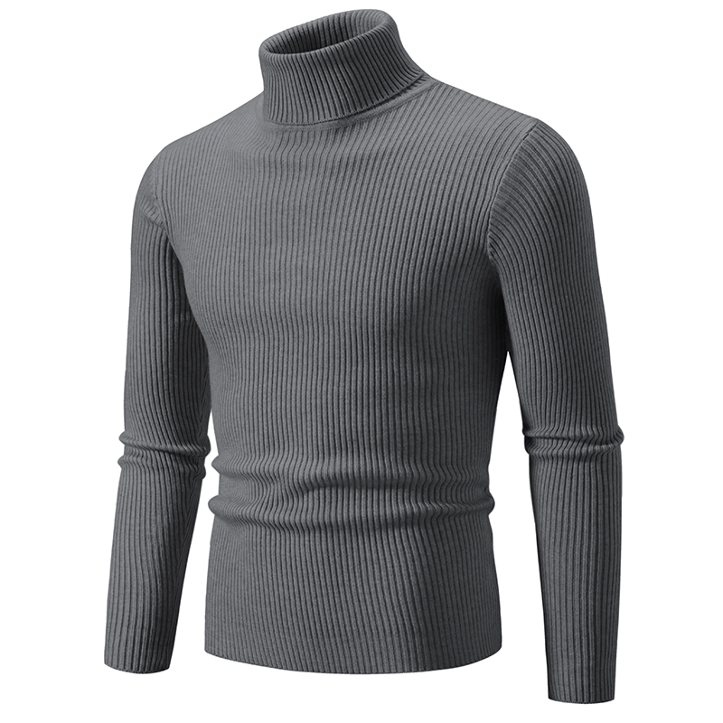 Cool New Trend-suéter de cuello alto para hombre, jersey de punto, ropa informal cálida para hombre, suéter de punto para hombre