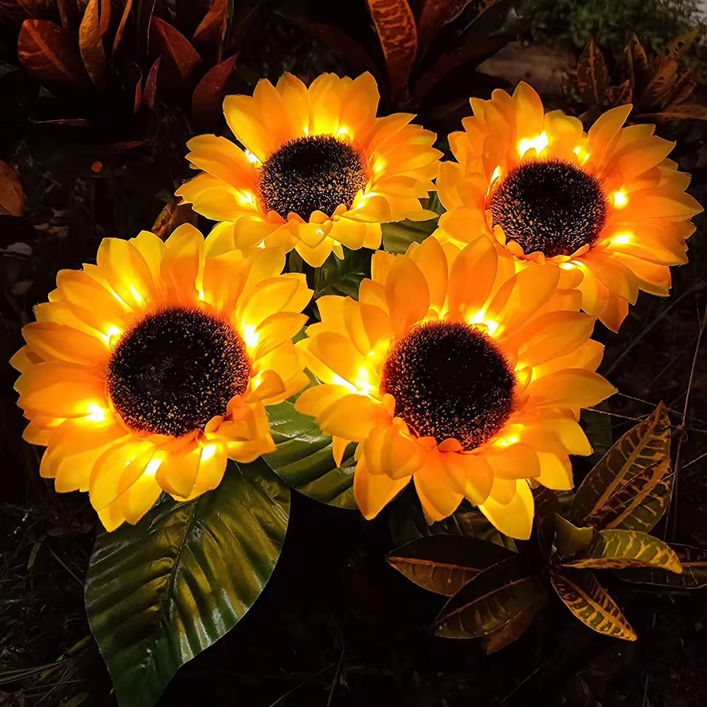 LED Solar Sonnenblumen Blume Licht Hause Dekorative Blume Lichter Garten Dekoration Rasen Lampe Wasserdicht Landschaft Licht