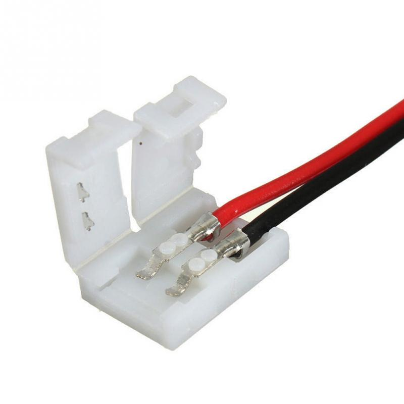 10/20 Chiếc Rất Nhiều Không Hàn 2 Pin Dây Đèn Led Kết Nối 8 Mm 10 Mm Công Suất Dây Kết Nối 2835/5050 Dây Đèn Led Dây PCB Ruy Băng