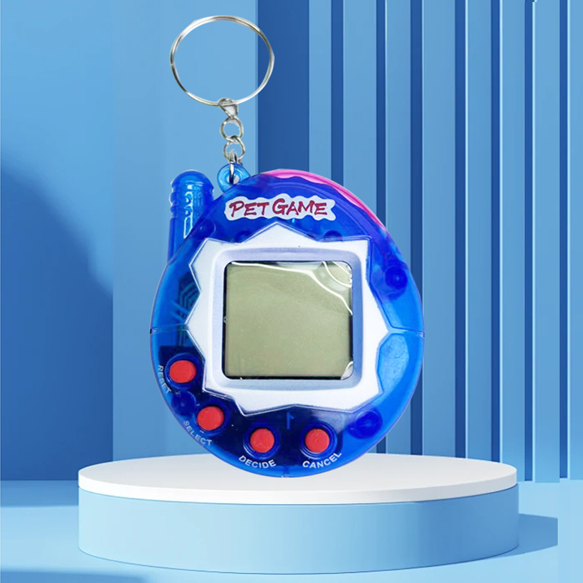 子供のためのポータブル仮想トレーニングゲーム,ミニ電子ペットマシン,ランダムカラー,2パック