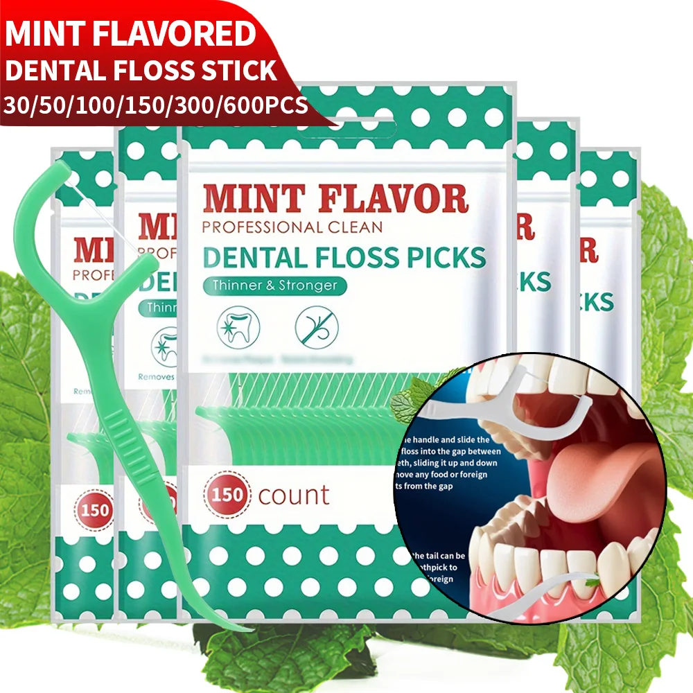 Stick di filo interdentale alla menta liscia: pulizia dell'assistenza interdentale per la salute orale, adatta per la pulizia quotidiana dei residui alimentari tra i denti