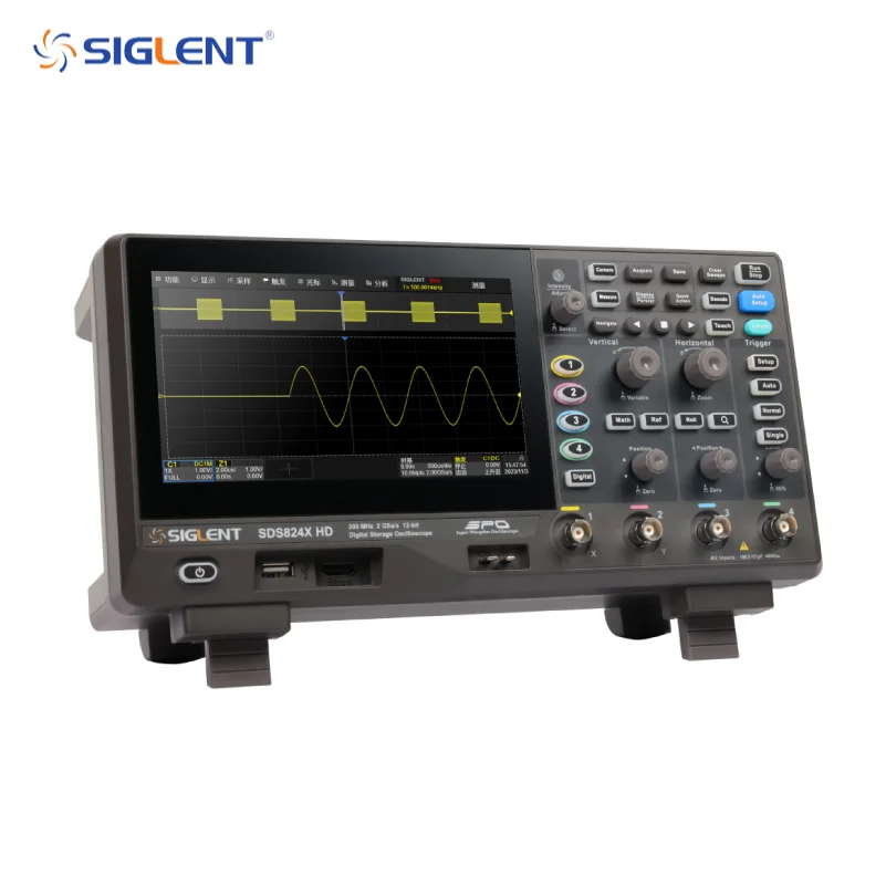 Siglent SDS802/804/812/814/822/824X HD High-definition Oscilloscope , 12 Bit Resolution, 2/4 Channels，Bandwidth 70MHz