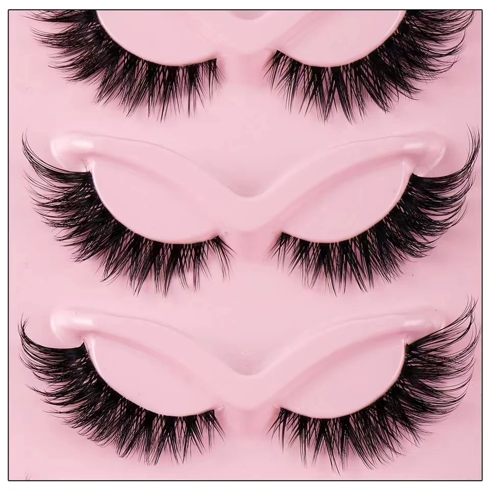 5 Pairs Cat Eye Lashes Faux Mink Eyelashes  Eye Elongated False Eyelashes