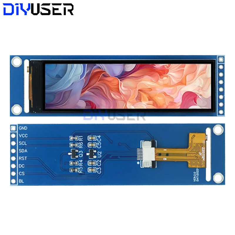 DIYUSER pantalla pequeña TFT LCD ST7789 de 2,25 pulgadas módulo 76*284 LCD pantalla a color SPI de vista completa