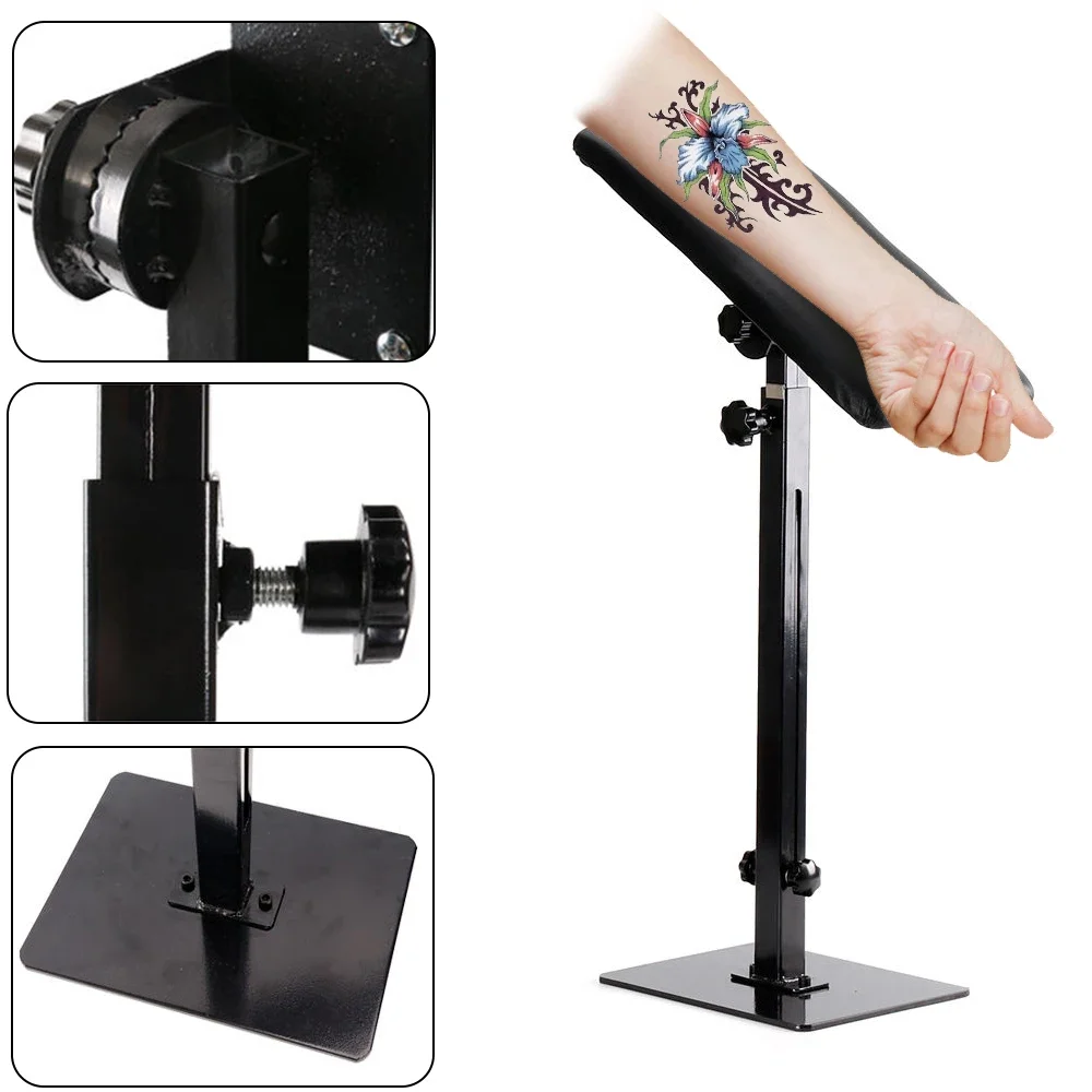 56-88 cm/68-100 cm Altezza Regolabile In Lega di Alluminio Braccio Del Tatuaggio Poggiagambe Stabile Bracciolo Completo Treppiede Del Tatuaggio Supporto Portatile Strumento