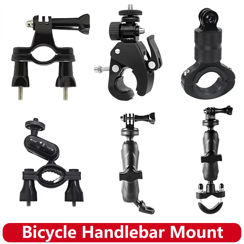 Soporte para manillar de bicicleta, soporte para motocicleta para Gopro Hero 13 12 11 10 9 8 SJCAM SJ4000 AKASO X5 insta360 DJI Osmo Action Camera