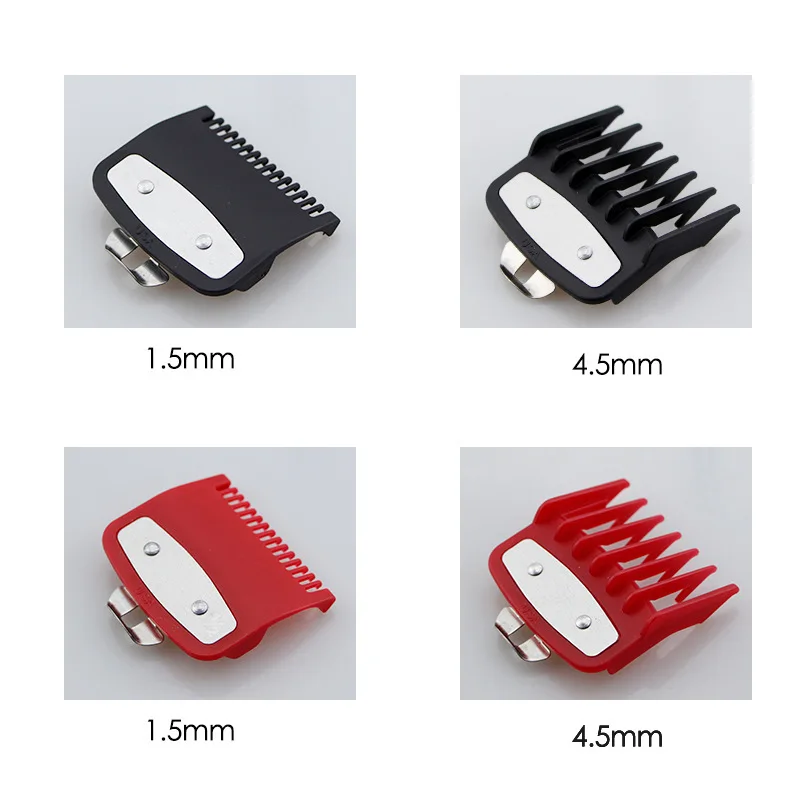2Pcs Professional Hair Cutting Guide Comb Clipper Limit Comb Trimmer Cutting Styling Tools Attachment Compatible 1.5mm 4.5mm