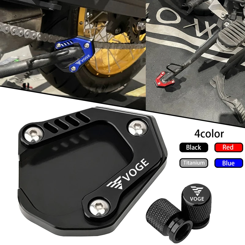 New For Loncin Voge DS525X DS900X DSX 525 900 DSX 900 2023-2024 Motorcycle Accessories CNC Side Stand Kickstand enlarged plate