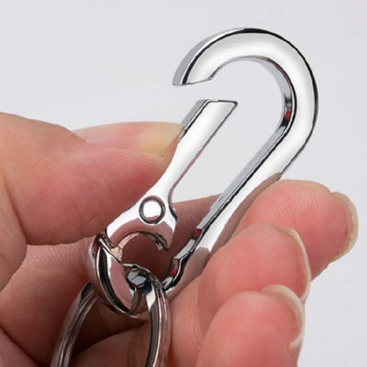 6Pcs Carabiner Clip Keychain Metal Carabiner Shape Key Ring Keyring Key Holder Clips Hook Holder Organizer for Car Keys Finder