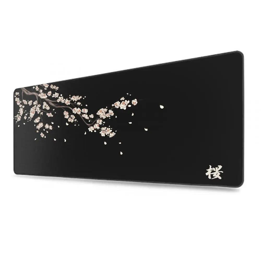 Japan Cherry Blossom Mouse Pad Gray Laptops Gaming Deskmat Sakura Mousepad Anime Office Carpet Gamer Keyboard Computer Desks