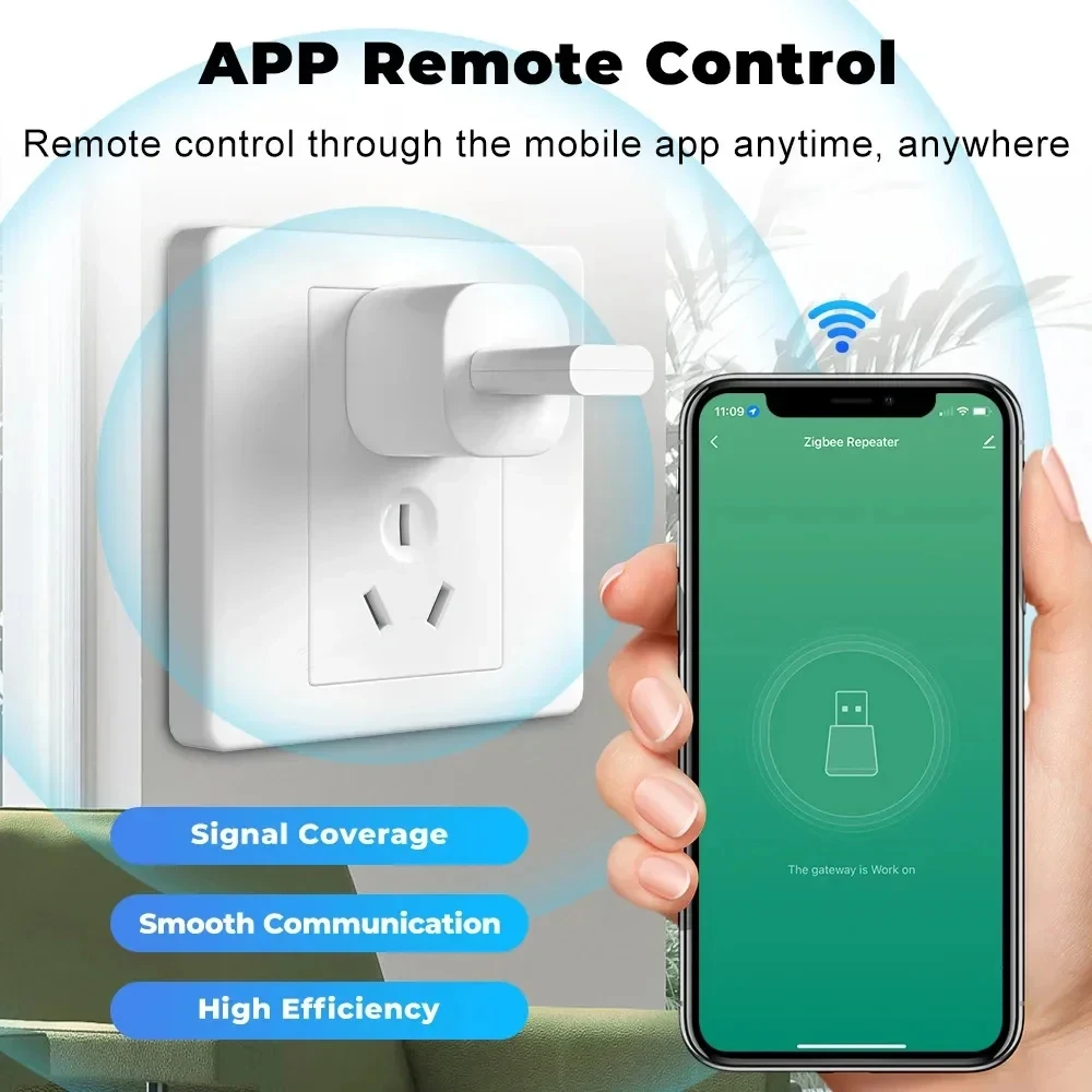 Tuya ZigBee Repeater Drahtloser Signalverstärker USB-Extender funktioniert mit ZigBee Gateway Home Assistant Zigbee2mqtt Smart Life App