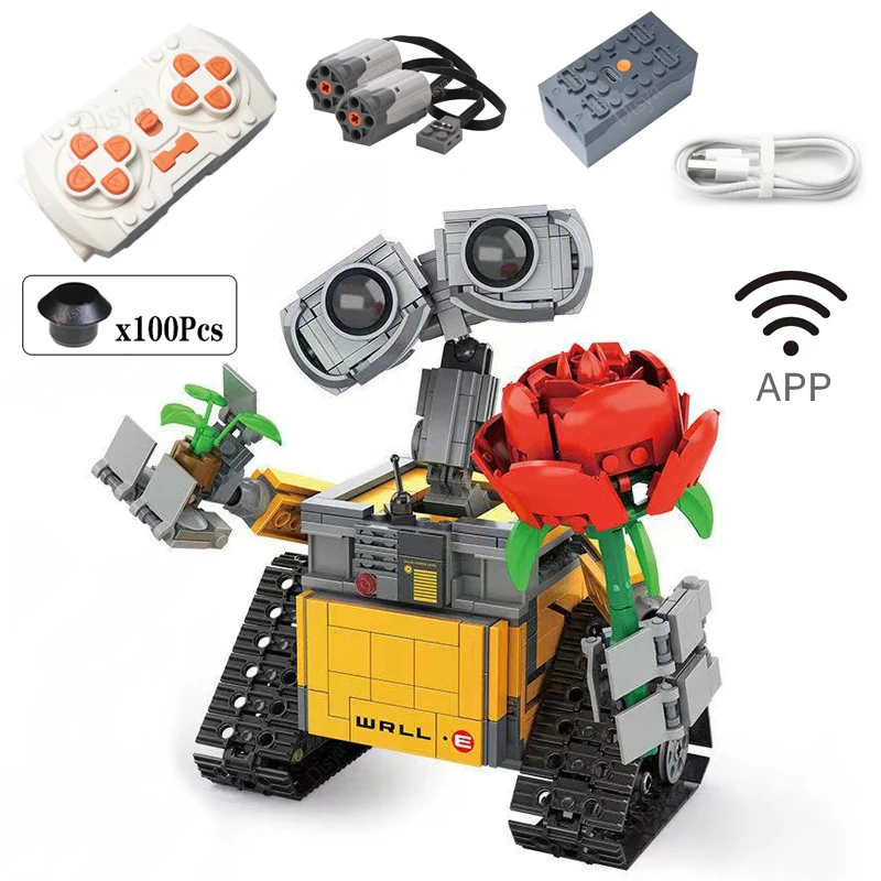 687 Miếng Disney Tường E Cao Cấp Ứng Dụng Cơ Giới RC Robot Chức Năng Nhân Vật Kỹ Thuật Khối Xây Dựng Dành Cho Trẻ Em đồ Chơi Quà Tặng
