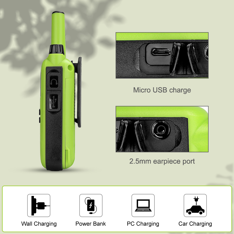 Retevis RA619 Walkie Talkie Wiederaufladbare Zwei-weg Radio Empfänger PMR für Motorola Bluetooth-Kompatibel Walkie-talkies für jagd