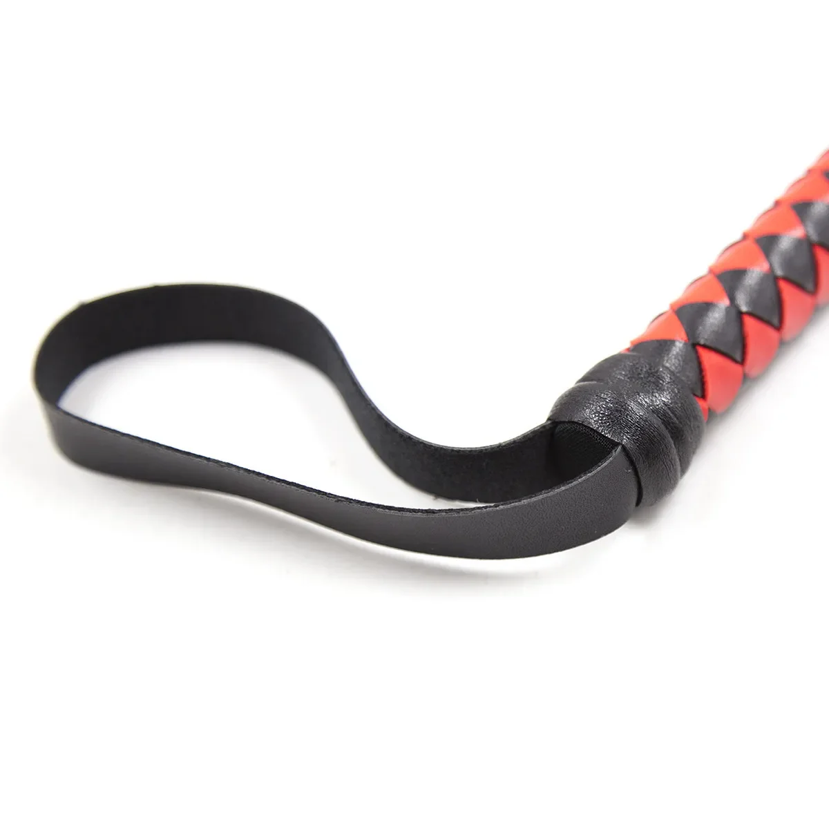 Frusta di cavallo in pelle frusta di toro 4 Plait Bullwhip scelta di colori bianco o rosso