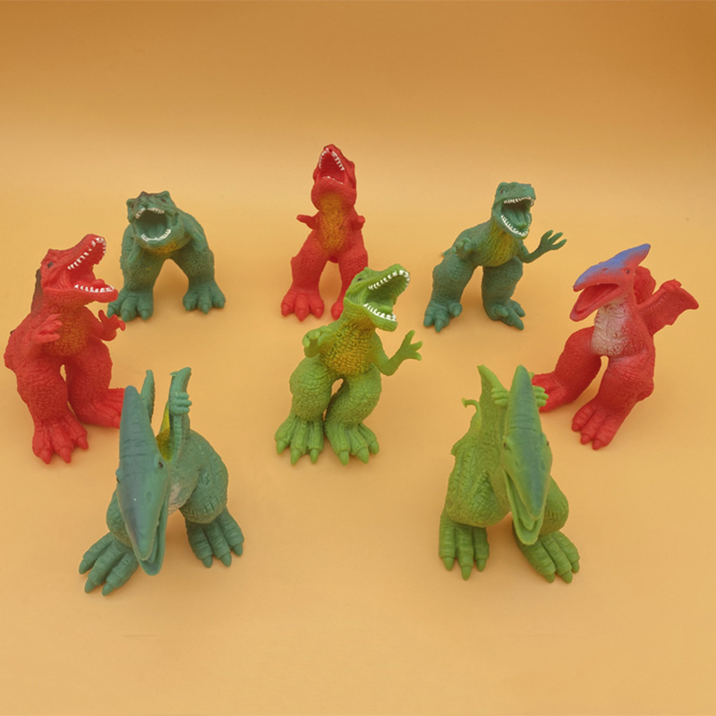 子供のための恐竜の指の人形,創造的なシミュレーション,柔らかいゴム,ストレス解消,面白いティラノサウルスレックス,指のおもちゃ,ギフト,5個