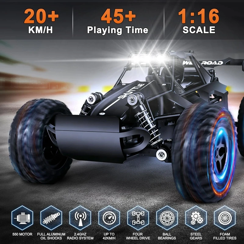 1:16 RC Auto Telecomandate Auto 2WD Radio Buggy Camion Drift Racing Arrampicata Fuoristrada Giocattolo All'aperto per Ragazzo Capretto Bambini