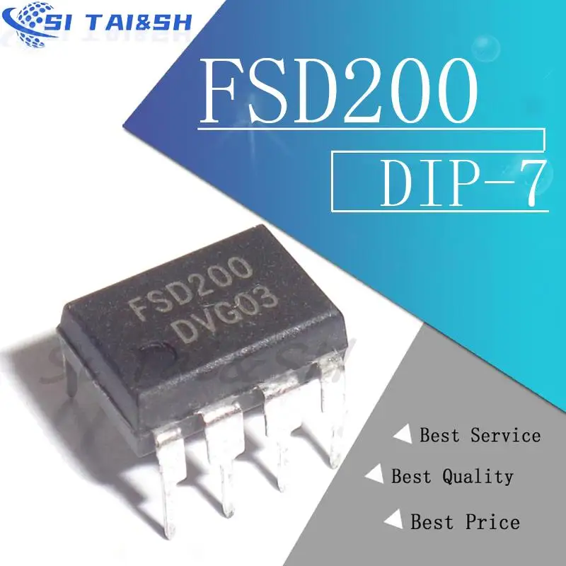 10pcs/lot FSD200 Black plastic protective case For DIP-7