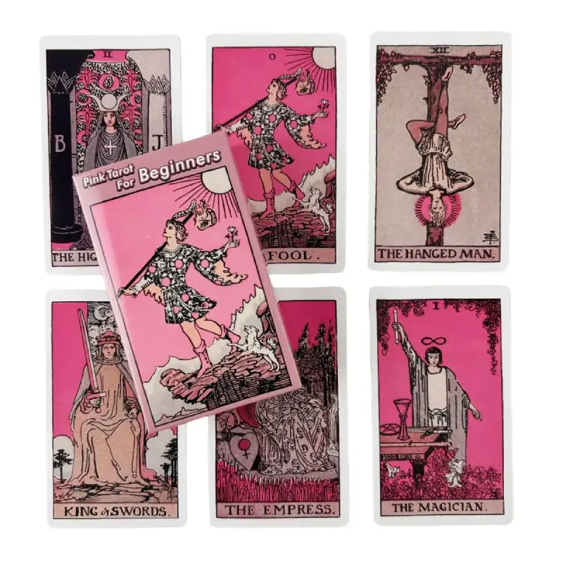 Pink Riderไพ่ทาโรต์เกมกระดานเกมสําหรับผู้เริ่มต้นDivination Deckเวอร์ชันภาษาอังกฤษEdition Oracle Boardเล่นเกมตาราง