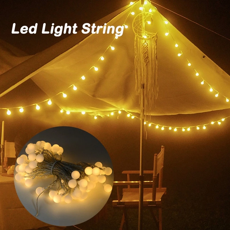 10M USB/แบตเตอรี่ Power Ball ไฟ LED String Garland ไฟโคมไฟกลางแจ้งงานแต่งงานสวนไฟ Fairy ตกแต่งคริสต์มาส