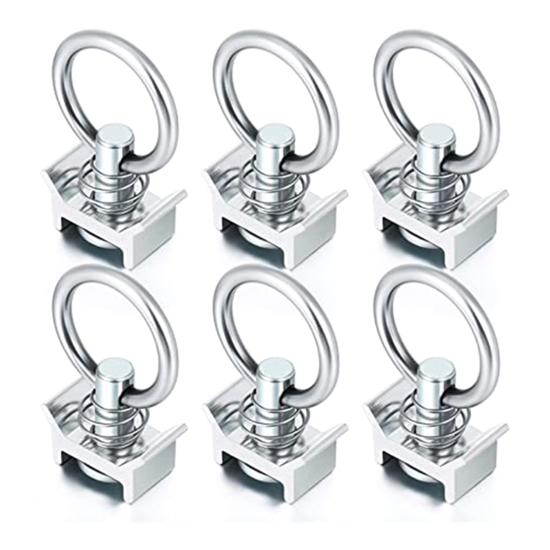 シングルスタッドフィットLトラック4,000lb容量、ステンレス鋼ラウンドリングアルミニウムキーパーカーカーゴコントロール、石鹸用