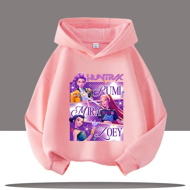 Y2K KPop Demon Hunters Felpe con cappuccio Ragazze adolescenti Ragazzi Rumi KPop Demon Hunters Felpa con cappuccio Autunno Casual Manica lunga Abbigliamento per bambini