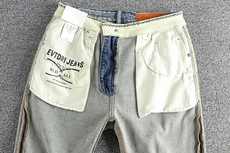 メンズデニムジーンズ,デニムパンツ,ウォッシュドブルー,カジュアル,春のファッション,若者向け,2024