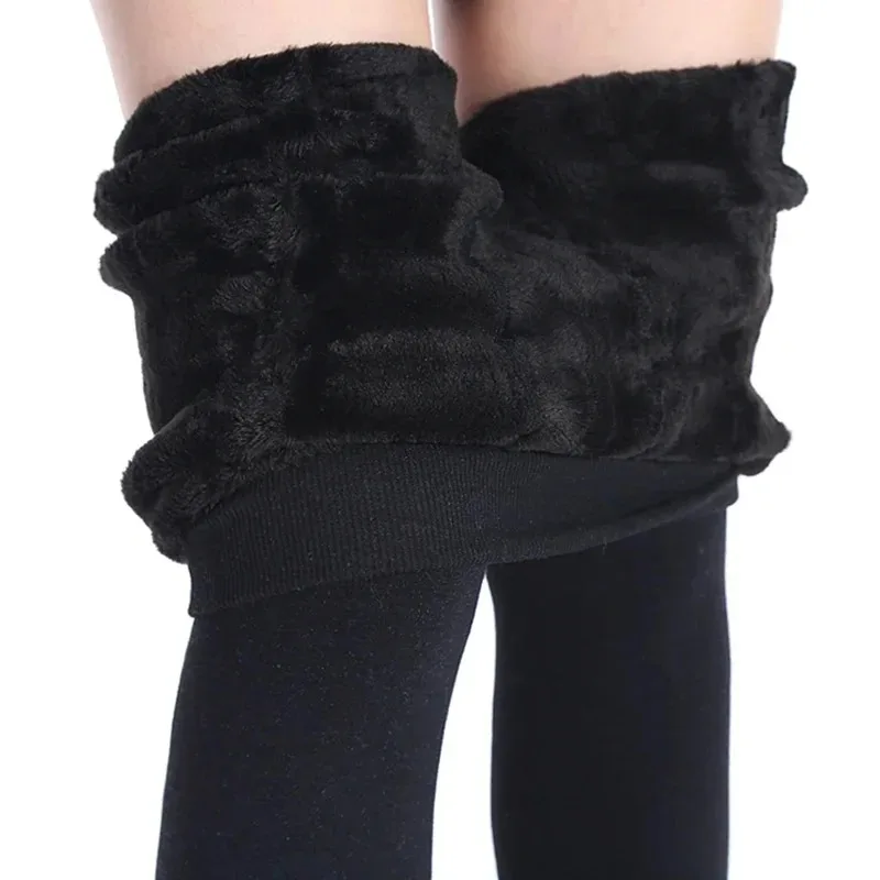 3-2-1 คู่ผู้หญิงฤดูหนาว WARM Binding เอวสูงกํามะหยี่สีทึบผู้หญิงหนากํามะหยี่สบายๆยืด