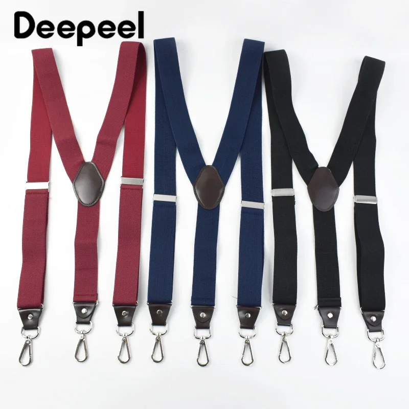 1 Máy Tính Deepeel 3.5X120Cm Nam Trưởng Thành 3 Kẹp Móc Khóa Dây Chữ Y Co Giãn Có Thể Điều Chỉnh treo Áo Cho Quần Áo Phù Hợp Với Quần