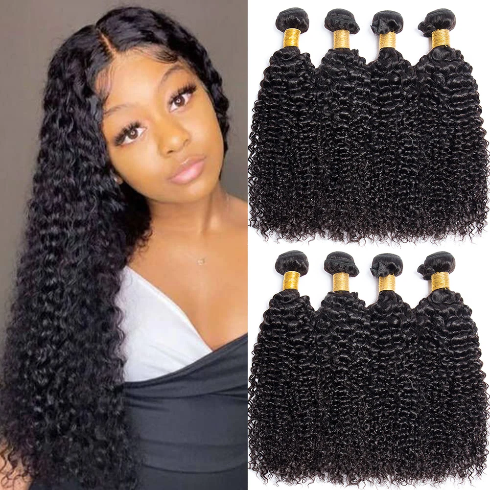 Ulrica birmanês encaracolado feixes de cabelo humano não processado afro kinky encaracolado feixes cor natural encaracolado extensões tecer cabelo humano
