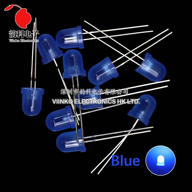 10 Buah 8Mm Dioda LED F8 Kit Aneka Warna Putih Merah Hijau Biru Kuning DIY Dioda Pemancar Cahaya