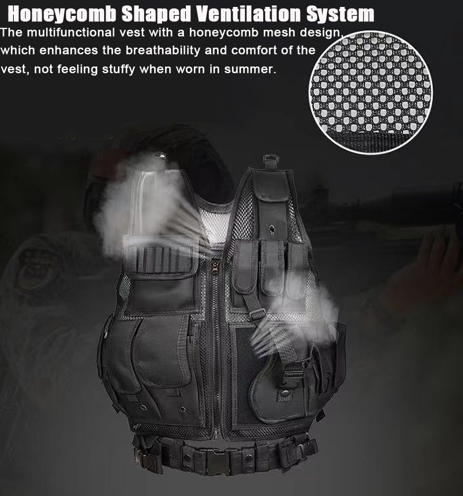 Einstellbare Molle Taktische Weste Kampf Körper Rüstung Westen Wachmann Jagd Armee Outdoor CS Krieg Spiel Airsoft Training Jacke