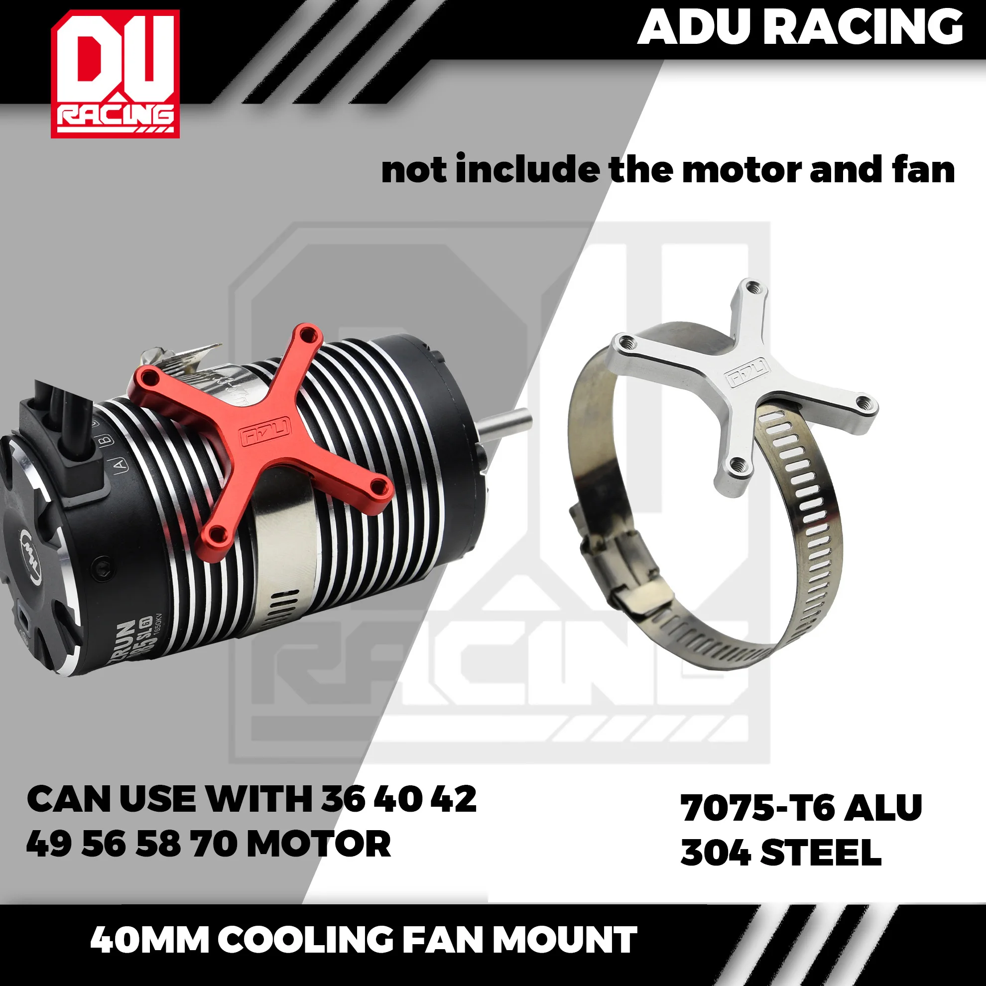 ADU RACING 7075-T6 40 мм x 40 мм охлаждающий вентилятор с регулируемым креплением для 36 40 42 49 56 70series MOTOR hobby wing rocket
