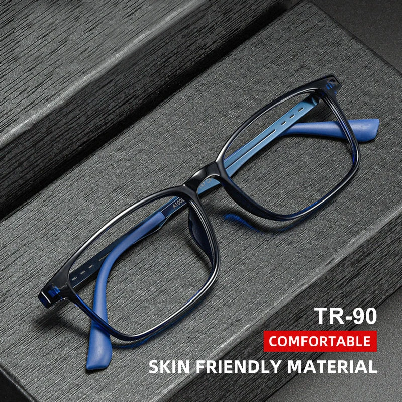 Lesebrille mit Titanrahmen für Damen und Herren, Anti-Blaulicht-Presbyopie-Brille mit Dioptrien +1,0 bis +4,0, optische Brille