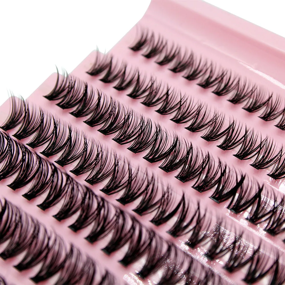 8-16mm Mix Super Bunch 200pcs Lashes Clusters Extensions Fake Eyelashes C/D Curl 30D Charm Style Russian Volume